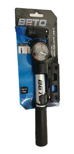 Beto Aluminum Hand Pump with Pressure Gauge C-444 0