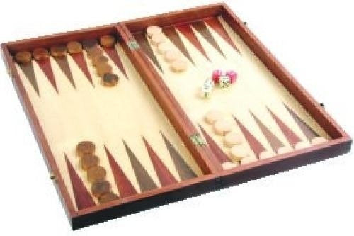 Folding Wood Backgammon and Chess Set 2 in 1 by DGL 1