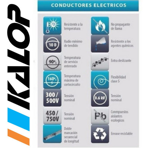 Kalop Cable Tipo Taller 3x2.5 Mm Tpr Rollo X 15mt / Metros 2