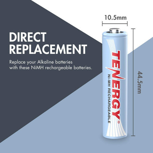 Tenergy Rechargeable AAA Battery, High Capacity NiMH AAA Battery 5