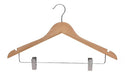 Euro Natural Color Glossy Wood Hangers X30 With Hooks 3