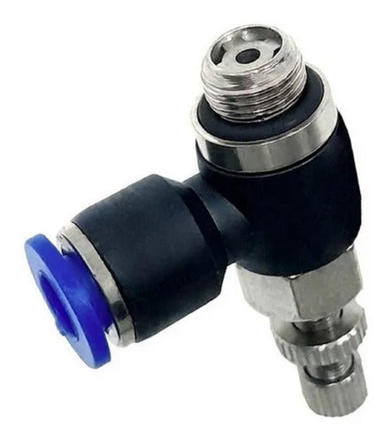 Conexão Pneumática Regulador De Fluxo 1/2 Bsp X Tubo 12 Mm 2