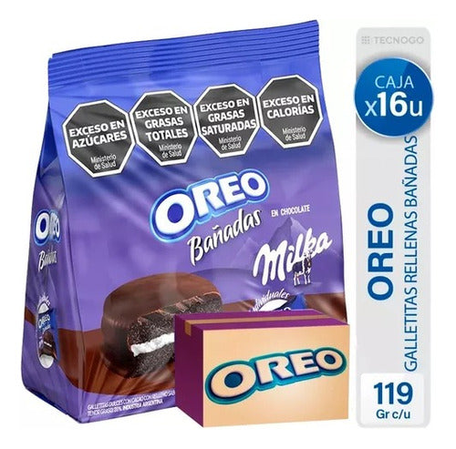 Caja Oreo Galletitas Bañadas En Chocolate Pack X16 Unidades 0