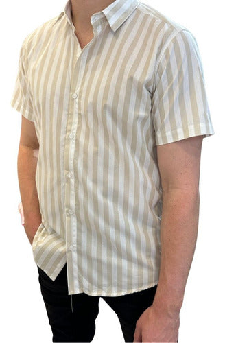 EbK ® Short Sleeve Striped Shirt for Men 1