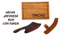 Maderasartesanales Rustic Grilling Set - Wood Cutting Board & Japanese Hatchet Gift 6