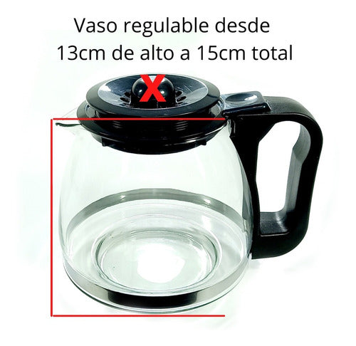 Vaso Jarra Cafetera Compatible Atma 8170 8180 Vidrio 2