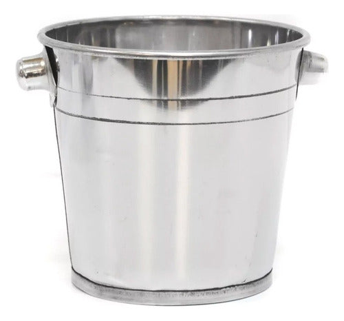 Stainless Steel Ice Bucket with Tongs for 3 People - Ice Cooler! 1