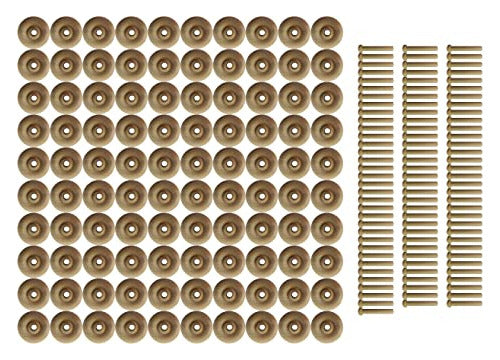 Generico Ruedas De Madera – Paquete De 100 Con Clavijas De Eje 5