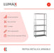 Lumax Metal Shelving Unit 120x45x200 Cm With 5 Shelves 1