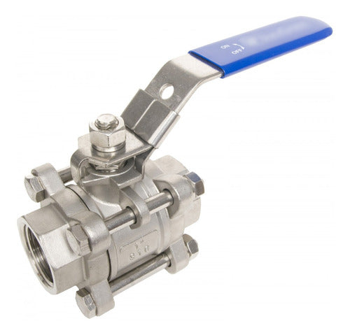 3-Piece Stainless Steel Ball Valve. 1 1/4 Thread 0