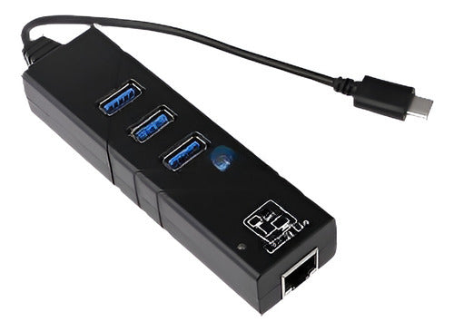 Tipo C De Usb A Usb 3.0 Hub Rj45 10/100/1000 Mbps Ethernet L 0