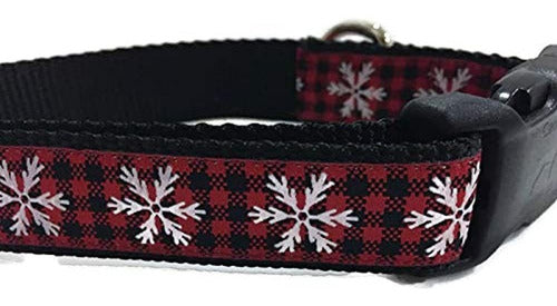 CanineDesign Quality Dog Collars Christmas Dog Collar, Plaid, 1 Inch Wide 0