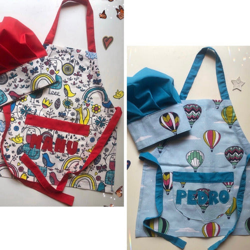 mes.corazondedragon Children's Kitchen Apron and Chef Hat - Personalized 4