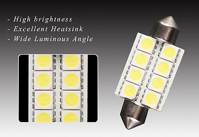 Xiulx98 10 x 7000 K Festoon White 42MM 8 SMD LED Interior Light 5