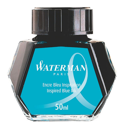 Waterman 1.7 Oz Ink Bottle For Fountain Pens, Inspired Blue 1