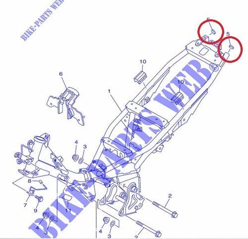 Goma Trasera Cubre Armazón Yamaha New Crypton 4s9-f139r-00 3