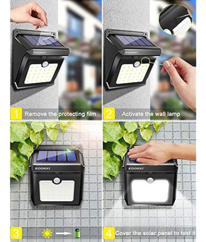 Luces De Sensor De Movimiento Solar Al Aire Libre, Zookki 28 1