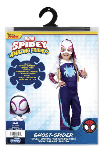 Disfraz De Marvel Ghost-spider Para Niños De 3- 1