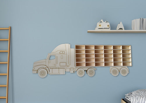 Virutas Uruguay Kids Truck-Shaped Shelf for Decorating Your Room, Toy Car Collection 4