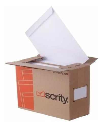 Scrity A4 White Envelopes 90g/m² 22.9 X 32.4 Cm 250 Units 0