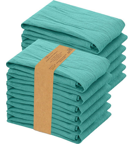 Ruvanti Flour Sack Towels 12 Pack 28x28 Inches, 100% Cotton Towels 0