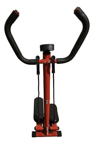 Hydraulic Vertical Climber with Grips + 2 Resistance Bands 0