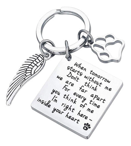 4 Cão Gato Pet Memorial Gifts Keychain, Memorial Keyring 1