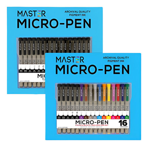 Mastermarkers Conjunto De 32 Plumas De Tinta Exclusivas Micro-Pen Fineline 0