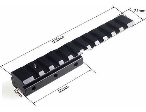 Henry David Adaptador Riel 11m 21mm Picatinny Mira Telescopica Fusil 11s 3