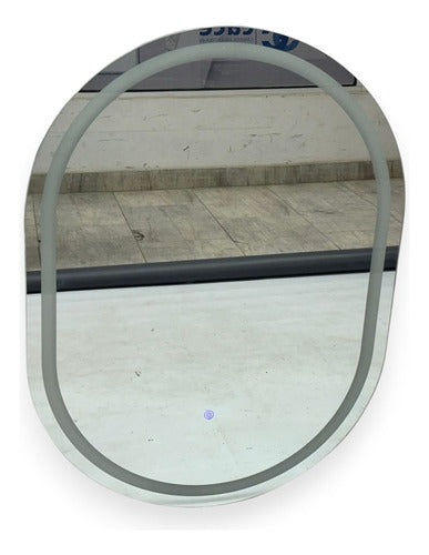 Modern Oval Wall Mirror with Lights 90cm 0