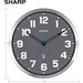 ~? Reloj De Pared Analógico Atómico Sharp - Cara Gris De 12 3