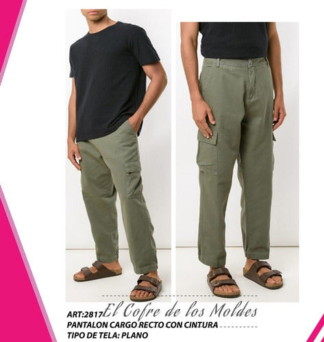 El Cofre de los Moldes - Digital Cargo Pants Pattern for Men, Size Pack S to 7XL 0