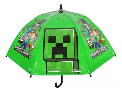 Cresko Minecraft Children's Umbrella 40cm for Kids Rain Mi215 C 0