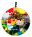 Elegant Hand-Painted Glass Ornament - Falso Vitró 0