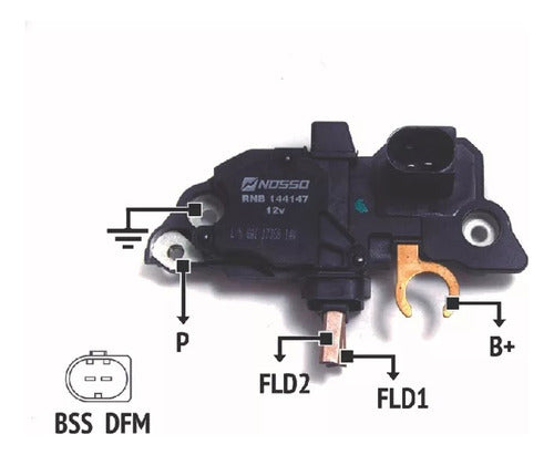 Regulador De Voltaje Alternador Bosch Rnb 144147 0