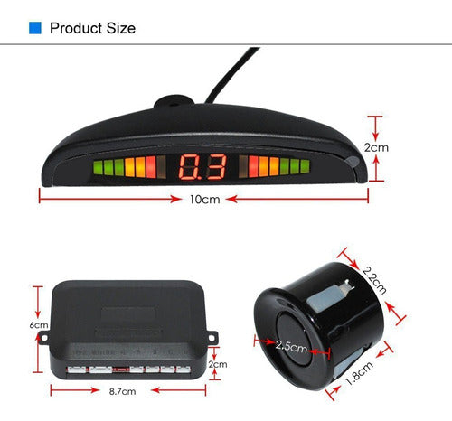 Tiemahun - Sensor Led De Estacionamiento Para Automovil, Sis 4