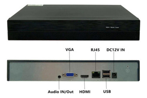 Nvr 9ch H.265+ P2p Onvif / Netip Hdmi+vga Xmeye Pro / Icsee 2