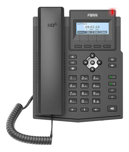 Telefone Ip X1s 2 Linhas Sip Fast Ethernet Sem Poe Com Fonte 1