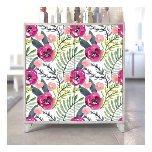 Haokhome 93122 - Papel Tapiz De Acuarela Con Diseo Floral, P 3