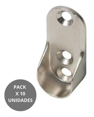 Pack of 10 Zamak Oval Wardrobe Lateral Supports 0