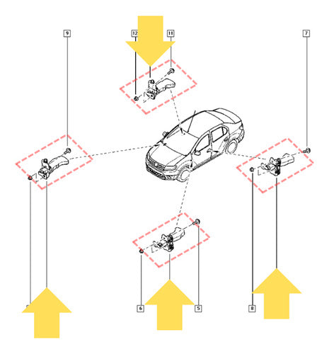 Renault Limitador Puertas Delanteras Logan Desde 14 Alter 1