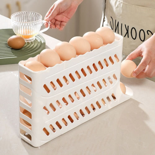 Organizador Vertical Con Dispensador De Huevos 4 Niveles X2 1