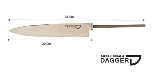 Hojas Dagger Para Encabar Cuchillos Acero Inoxidable 20 Cm 1