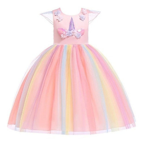 Consiguelo Aqui Unicorn Themed Multicolor Party Dress 0