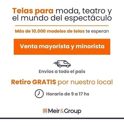 Meir&Group Tela Gasa Plisada Paillette X Metro Indumentaria Vestidos 5