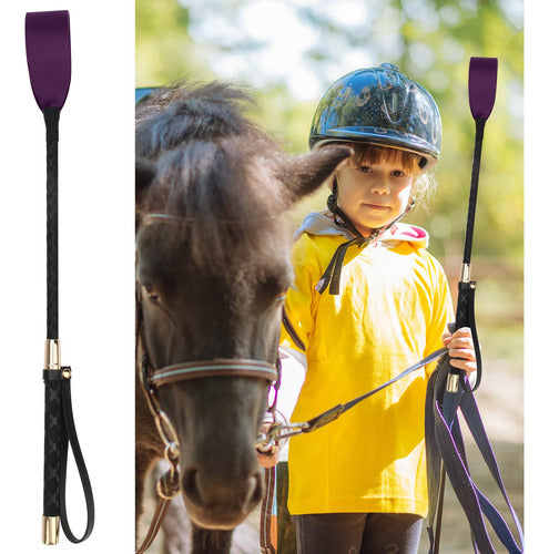 Coolrunner Purple Horse Riding Crop - 45cm Durable PU Leather 5