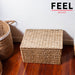 Feel Bazar Cajon Canasto Cesto Mimbre N5 Organizador Con Tapa Y Manija 2