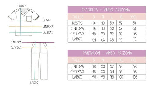 Uniformed Argentina Ambo Arizona. Combined. Gabardine Fabric 3