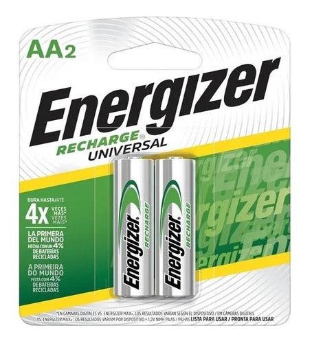 Combo 6 Pilas Aa Recargable Energizer + Cargador Energizer 4