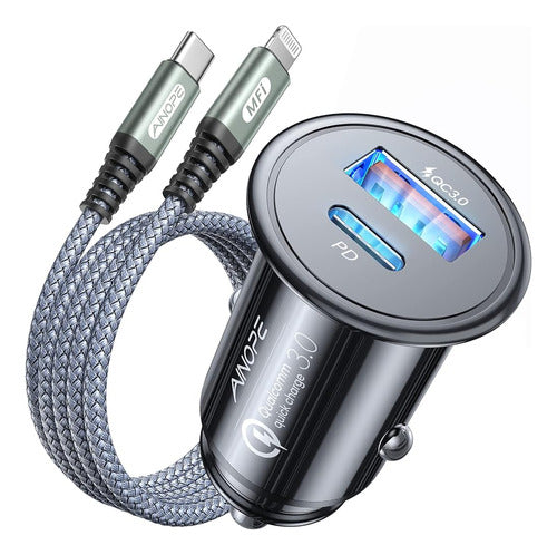 Ainope 54W Para iPhone Car Charger Port Carga RápidaApple MFi Certified 0